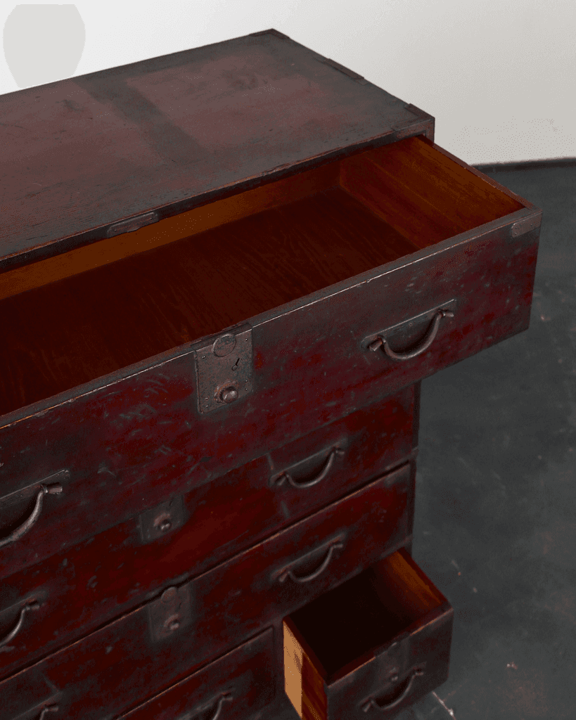 Early Meiji Period Japanese Tansu Cabinet/Chest Of Drawers