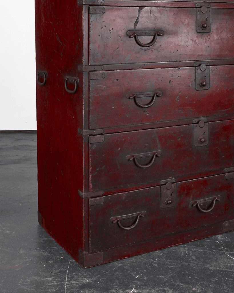 Early Meiji Period Japanese Tansu Cabinet/Chest Of Drawers