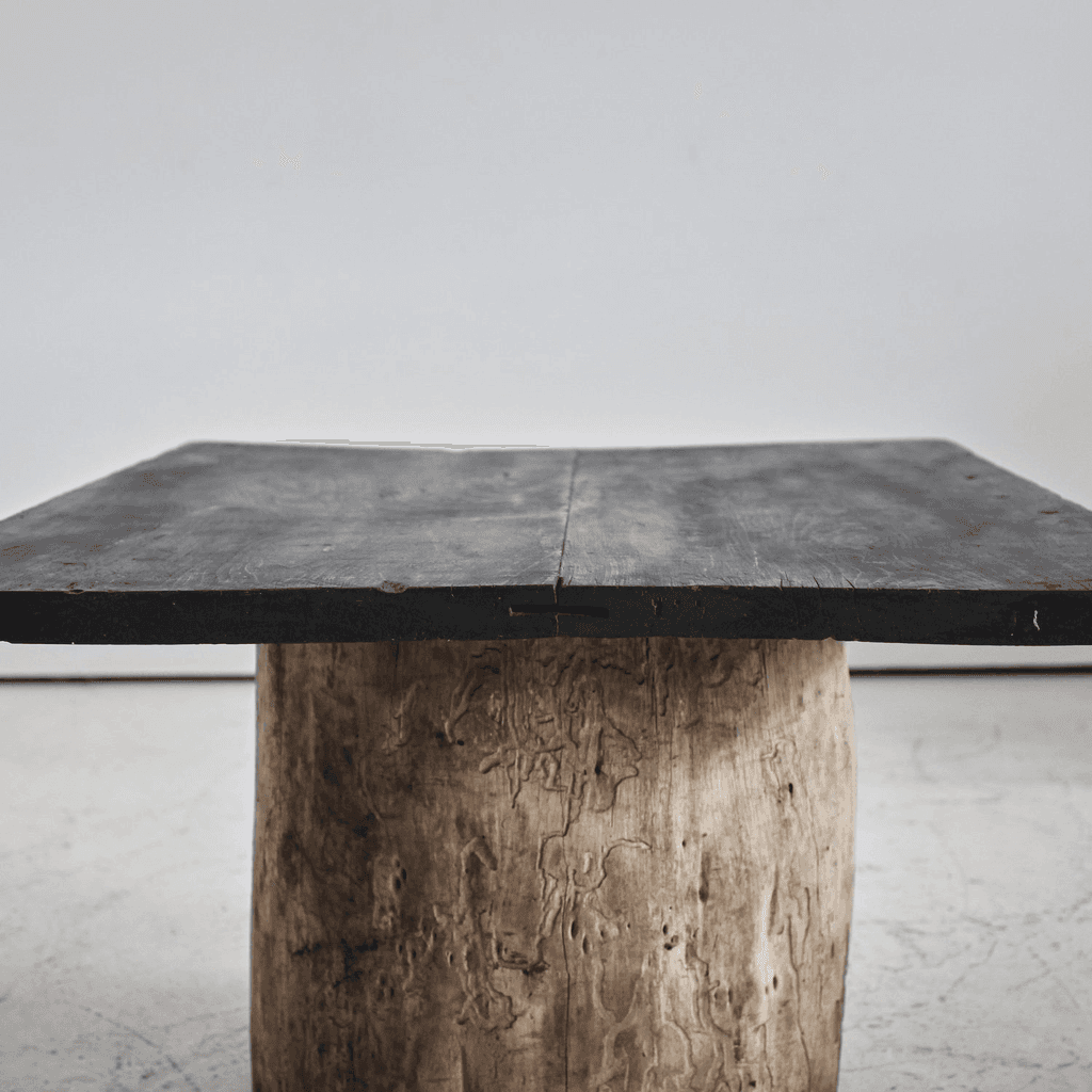Large Dug-Out Cedar Japanese Coffee/Sofa Table