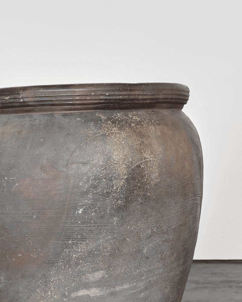 HUGE early 19th C. Japanese Terracotta Vessel