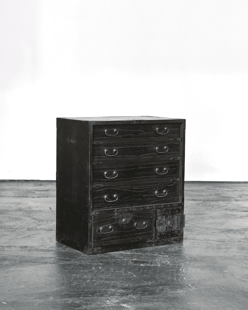 Charred Edo Period Tansu/Chest Of Drawers