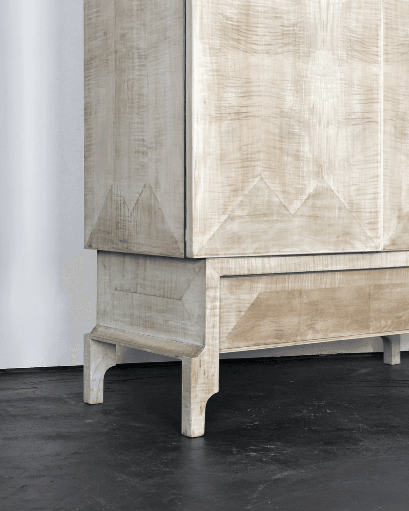 A pair of Original 30s Czech Cubist Wardrobes