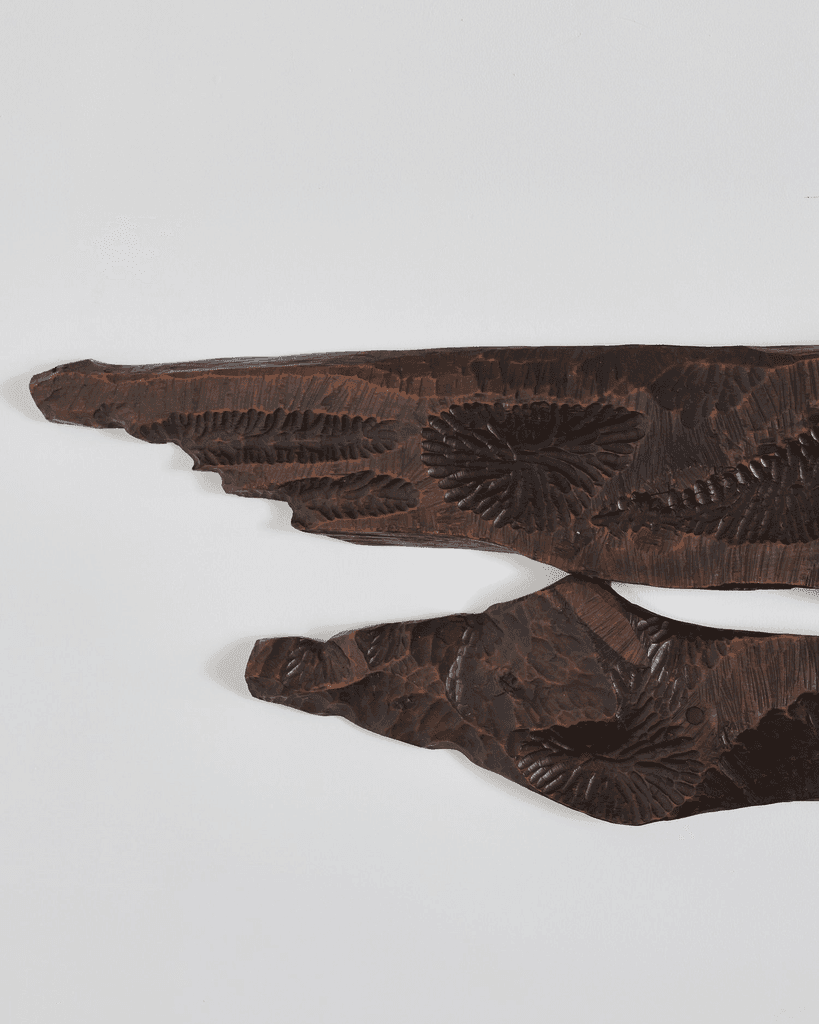 Large Polish Brutalist Gouged Pine Wall Relief