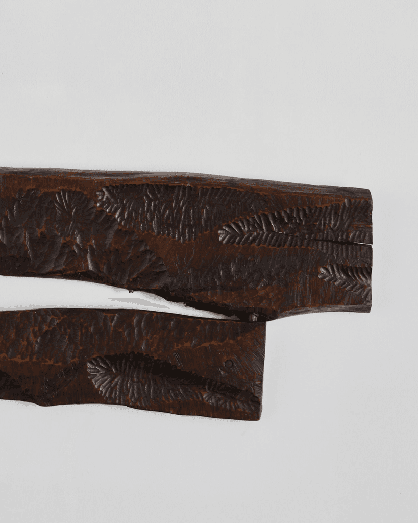 Large Polish Brutalist Gouged Pine Wall Relief