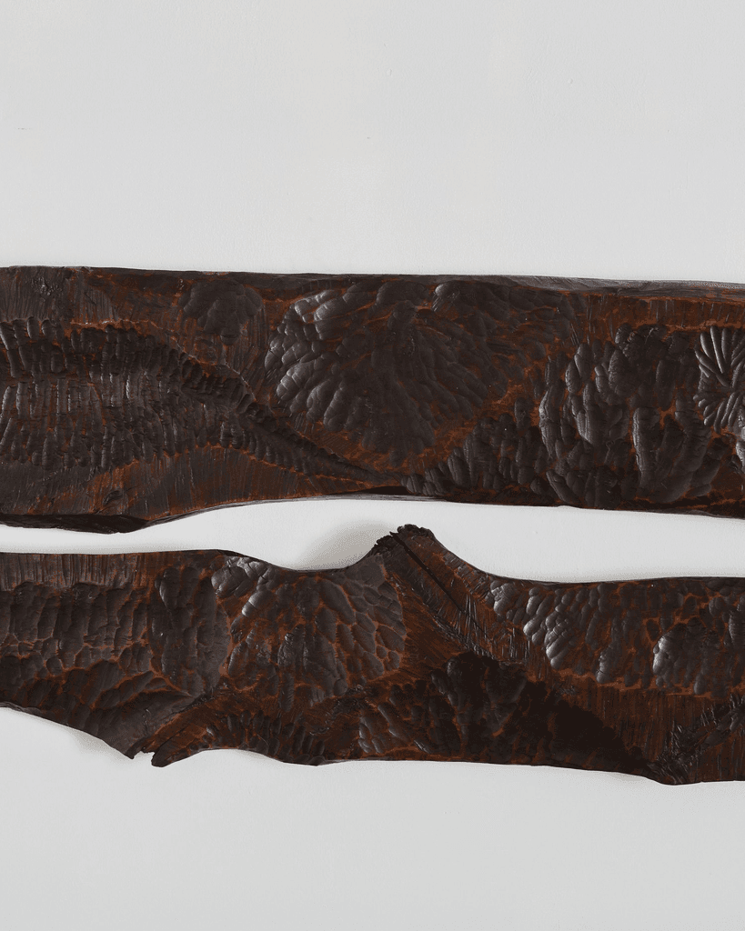 Large Polish Brutalist Gouged Pine Wall Relief