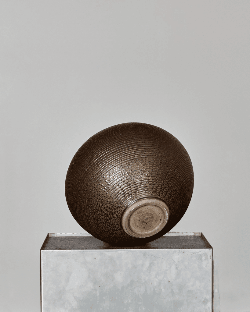 Large Textured Japanese Studio Ceramic Vessel