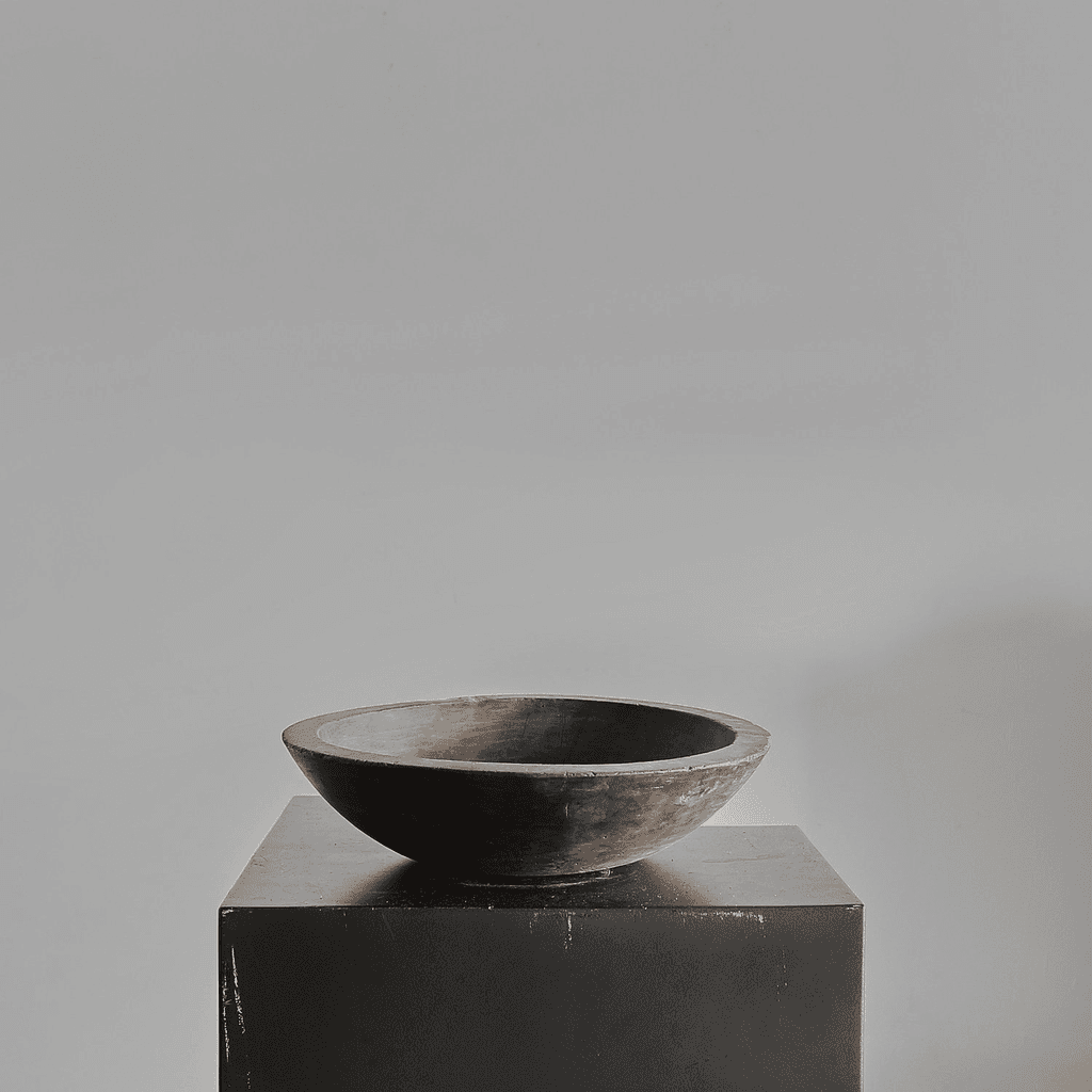 Primitive Carved Cedar Japanese Bowl (3)