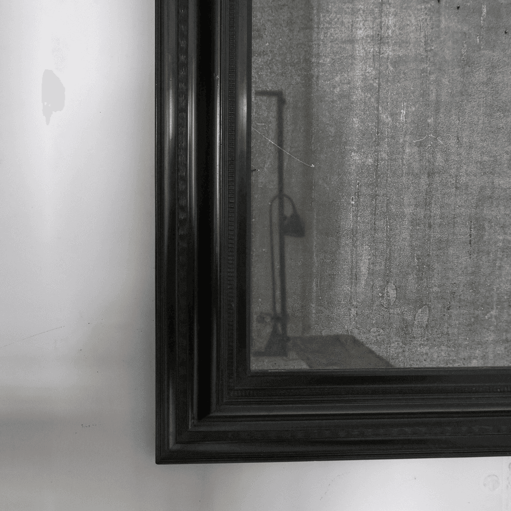 19th C. Ebonised Italian Ripple Mirror