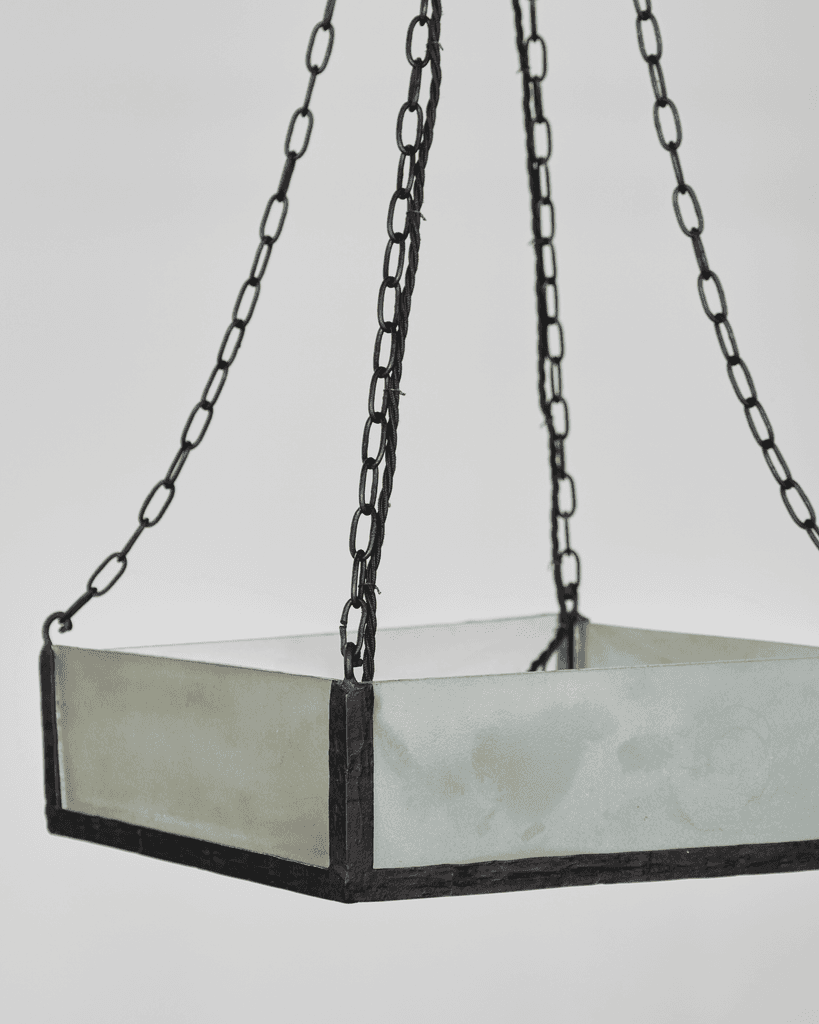 Forged Iron French Modernist Ceiling Light