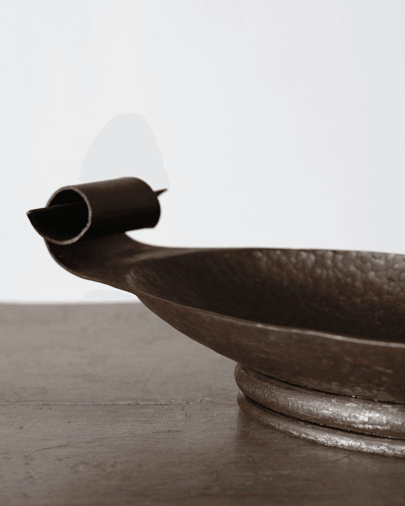 C.1930s French Hammered Iron Centrepiece Bowl