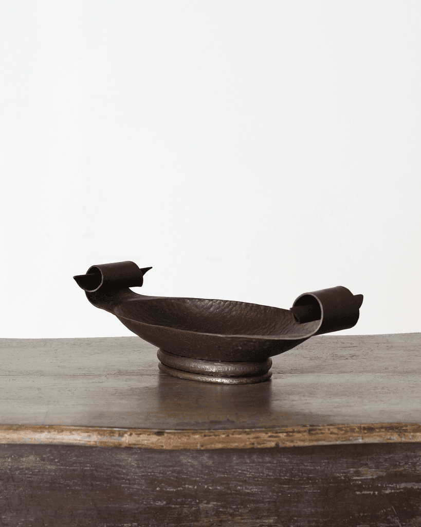 C.1930s French Hammered Iron Centrepiece Bowl