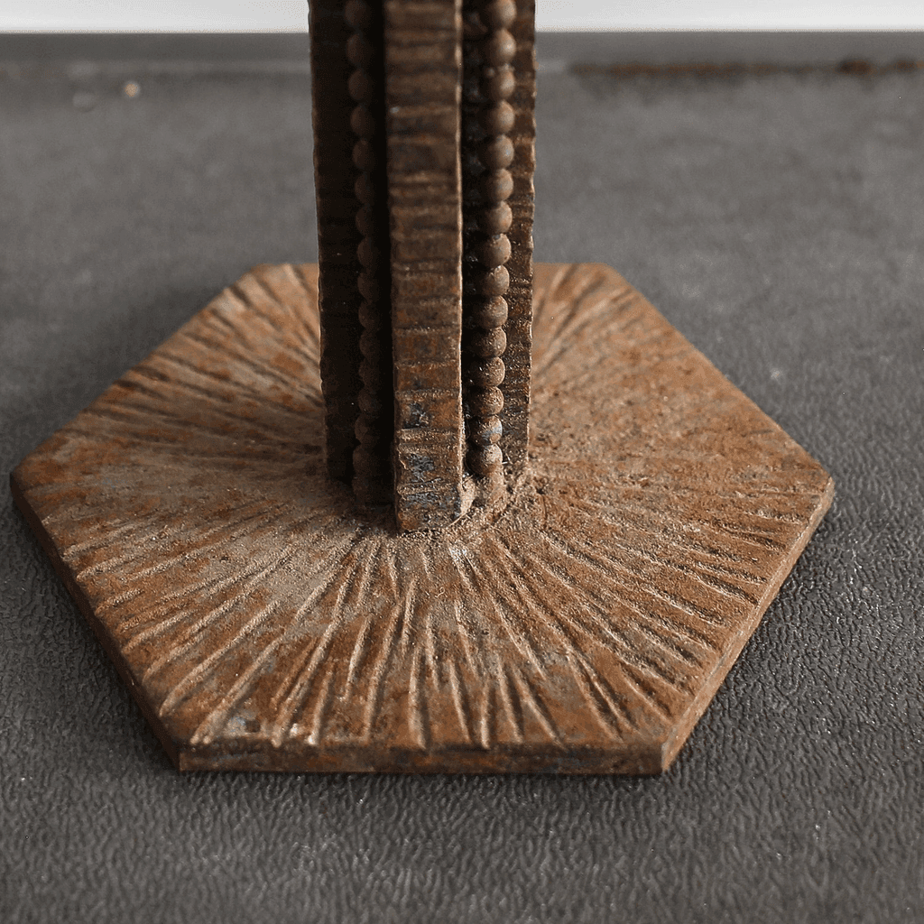 French Forged Iron Table Lamp