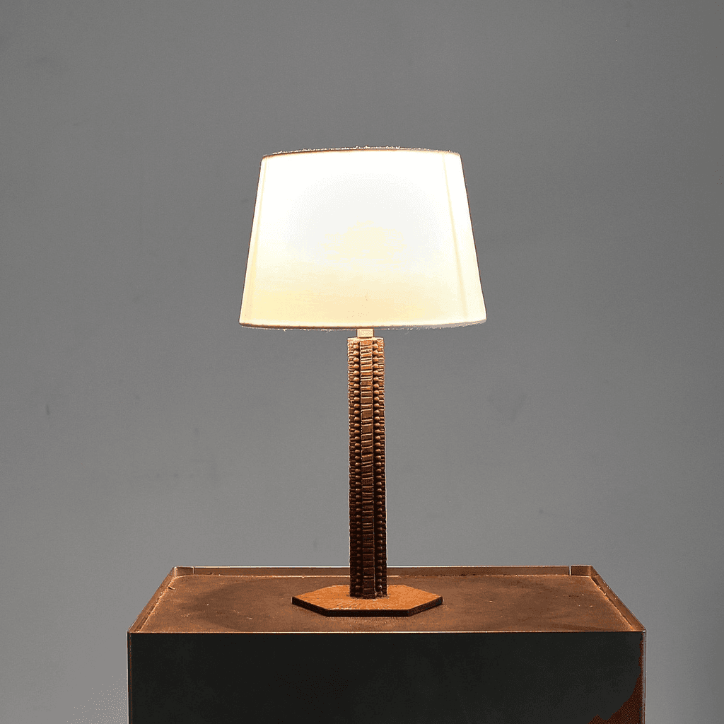 French Forged Iron Table Lamp