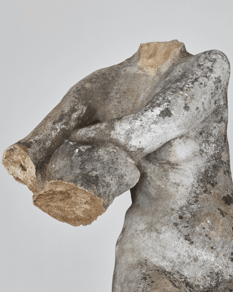 Incredible Catalan Life Size Stone Female Torso With Provenance