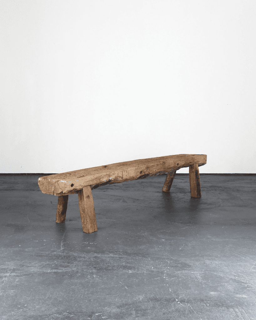 Large 19th C. Primitive Portuguese Bench