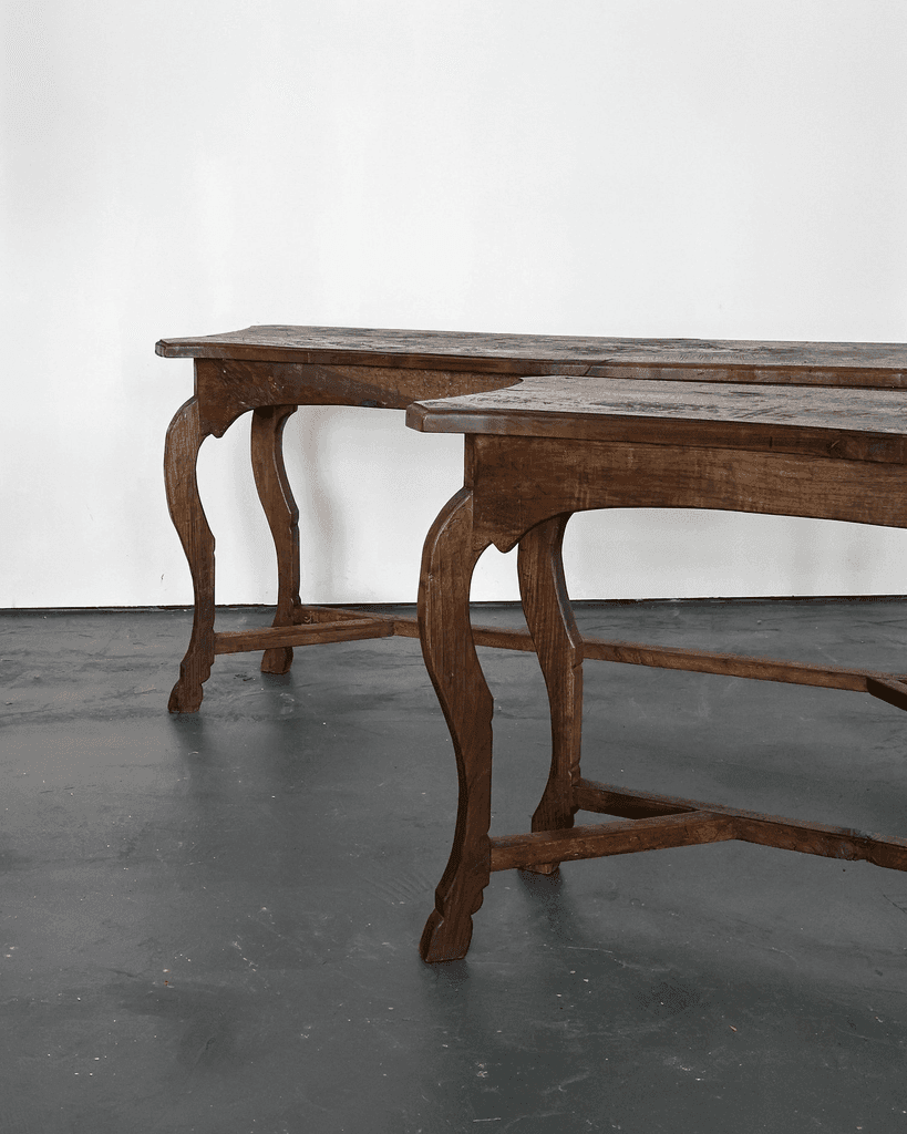 XL Pair Of 19th C. Navarran Console Tables