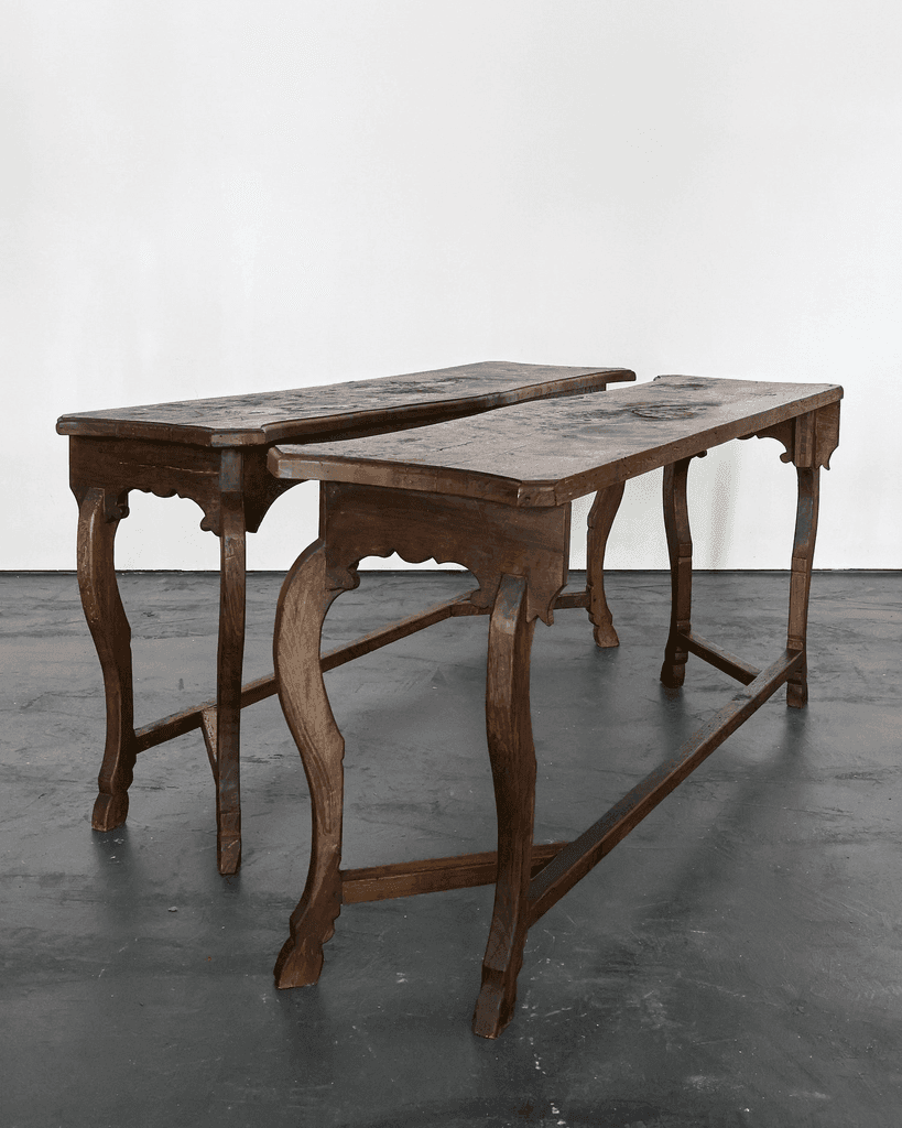 XL Pair Of 19th C. Navarran Console Tables