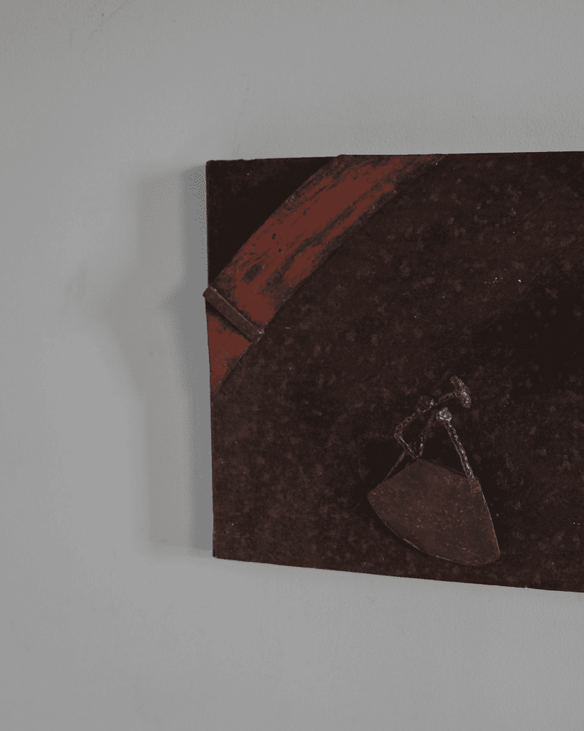 Spanish C.1960S Textured Iron Wall Relief