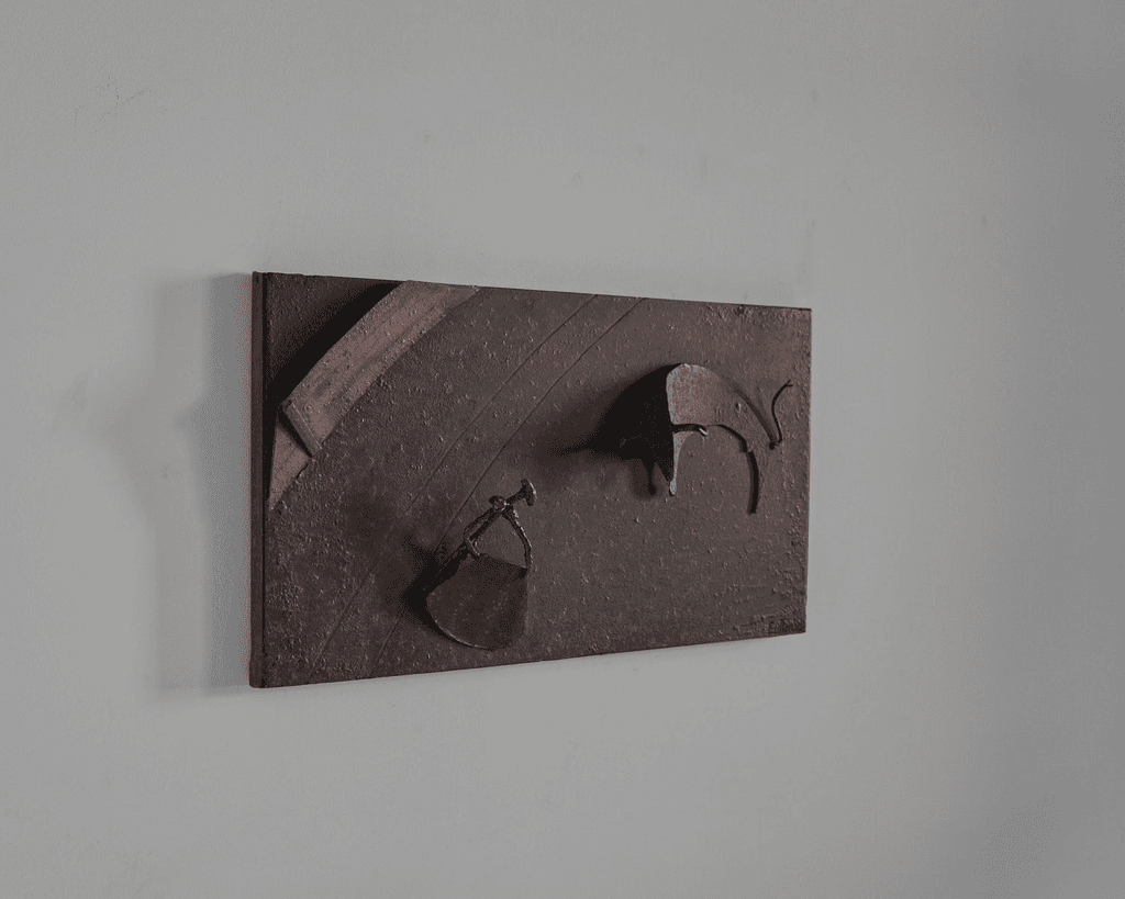 Spanish C.1960S Textured Iron Wall Relief