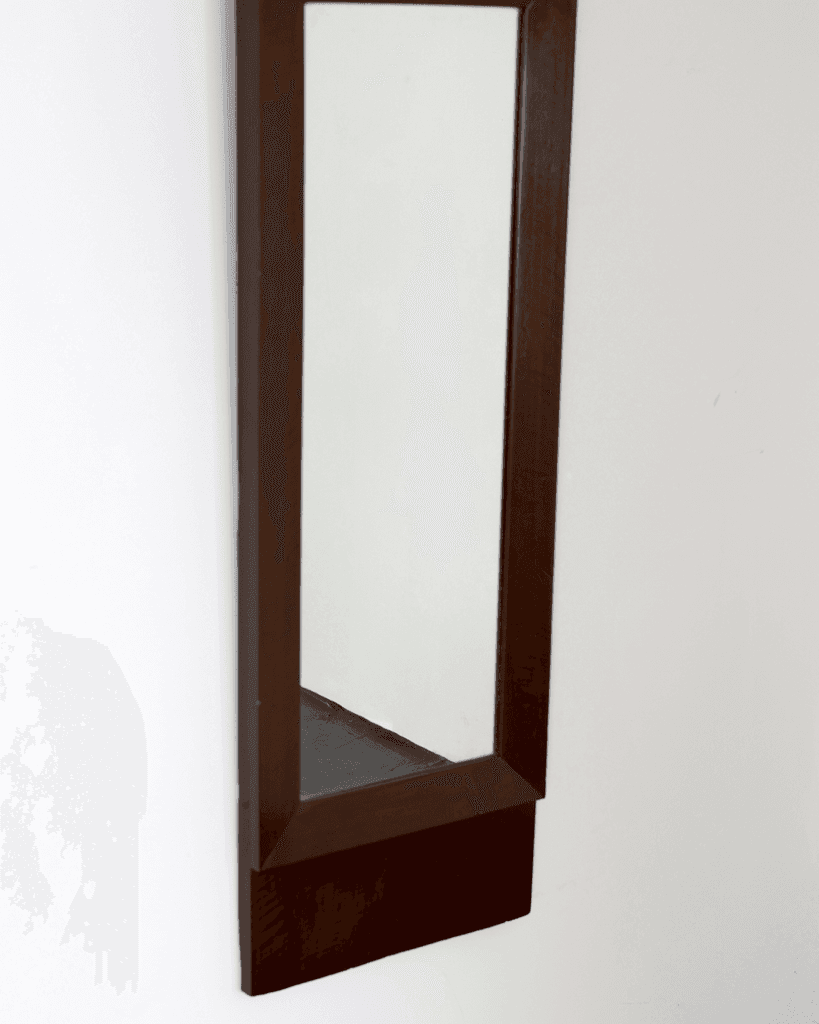 Slim walnut French Empire Mirror