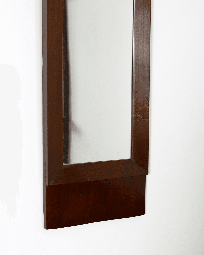 Slim walnut French Empire Mirror
