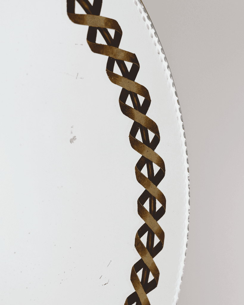 French C.1940s Circular Verre Églomisé Mirror