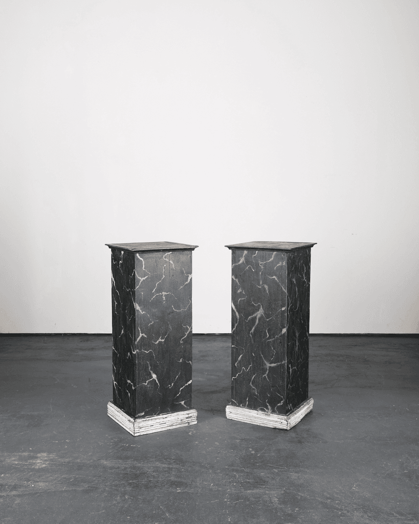 Pair Of Early 20th C. Painted Plinths