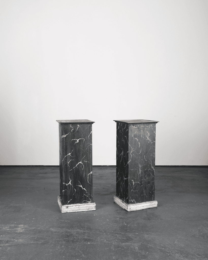 Pair Of Early 20th C. Painted Plinths