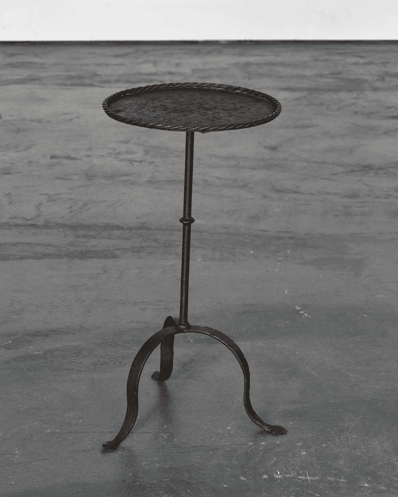 Original Spanish C. 1950S Blackened Iron Martini Table