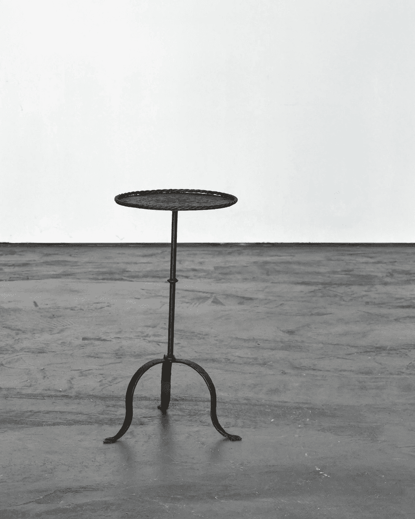 Original Spanish C. 1950S Blackened Iron Martini Table