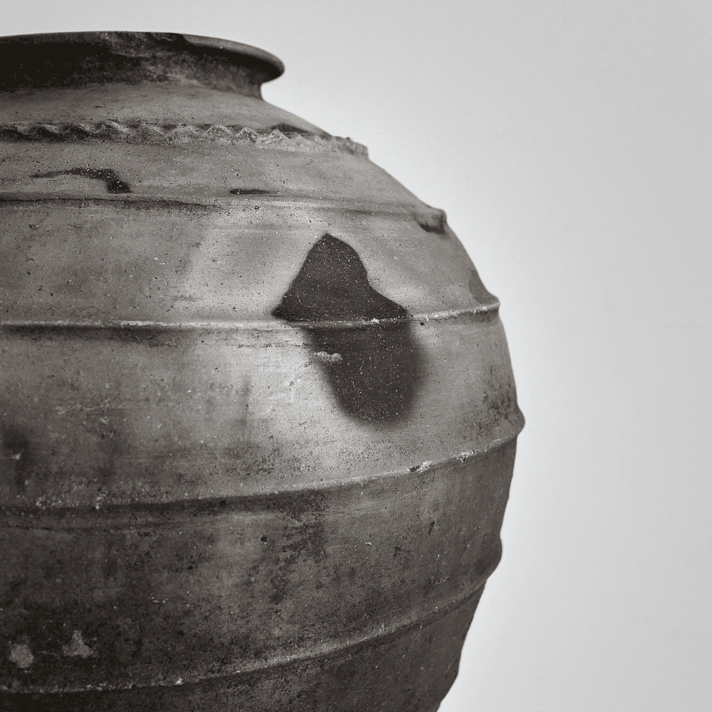 Large 19Th C. Black Terracotta Portuguese Vessel