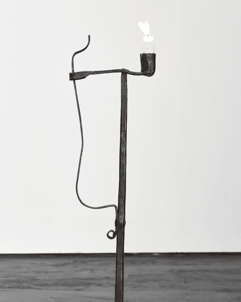 A Large Early 18th C.French Rush Light/candle holder