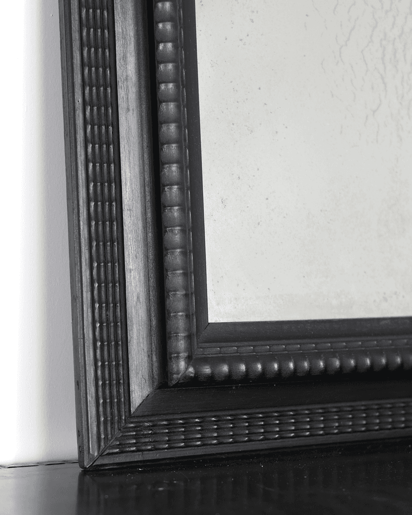 Early 19th C. Ebonised Tuscan Ripple Mirror