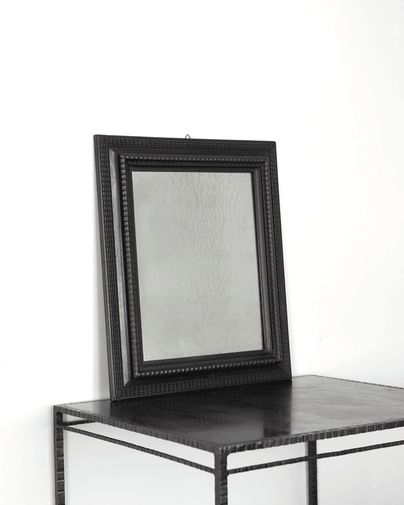Early 19th C. Ebonised Tuscan Ripple Mirror