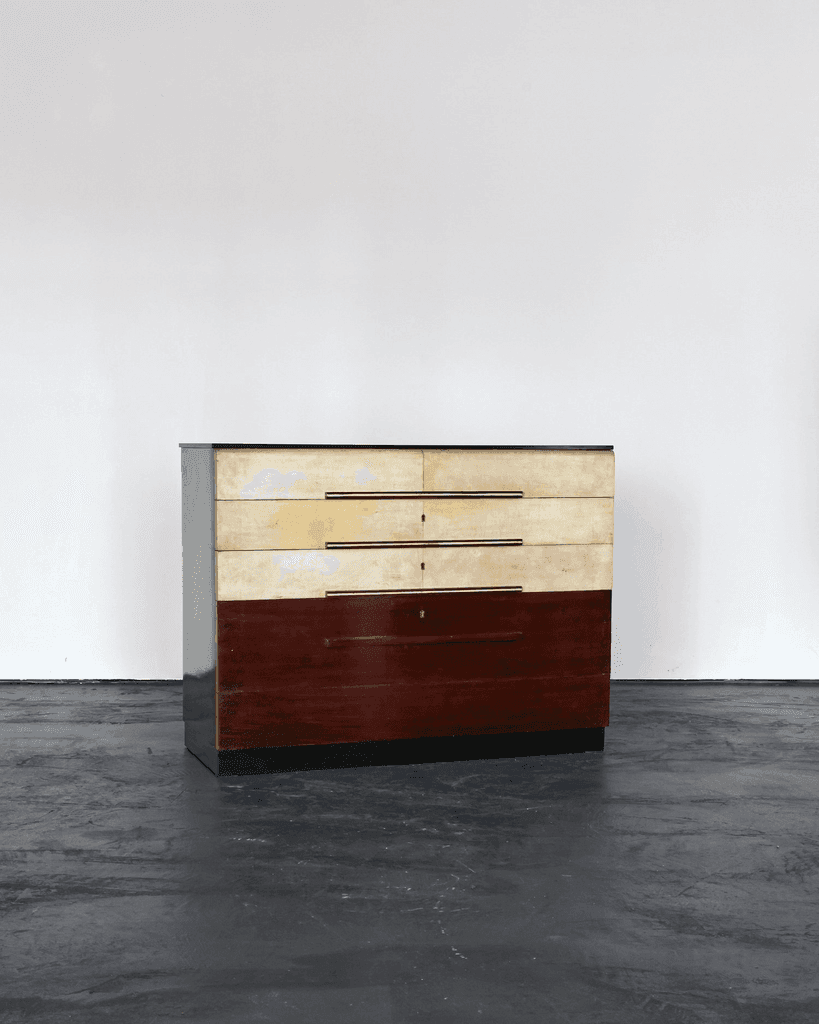 Italian Modernist C.1940s Vellum Chest of Drawers