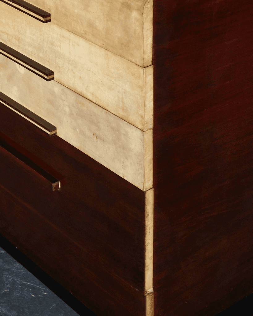 Italian Modernist C.1940s Vellum Chest of Drawers