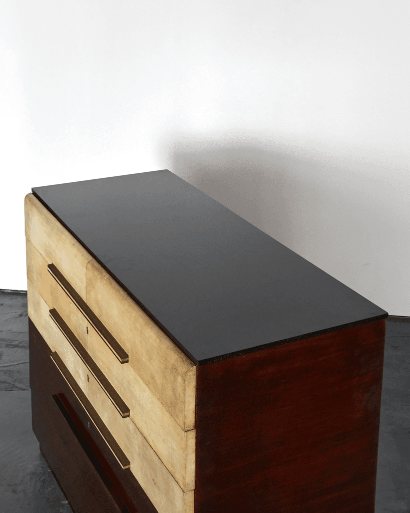 Italian Modernist C.1940s Vellum Chest of Drawers