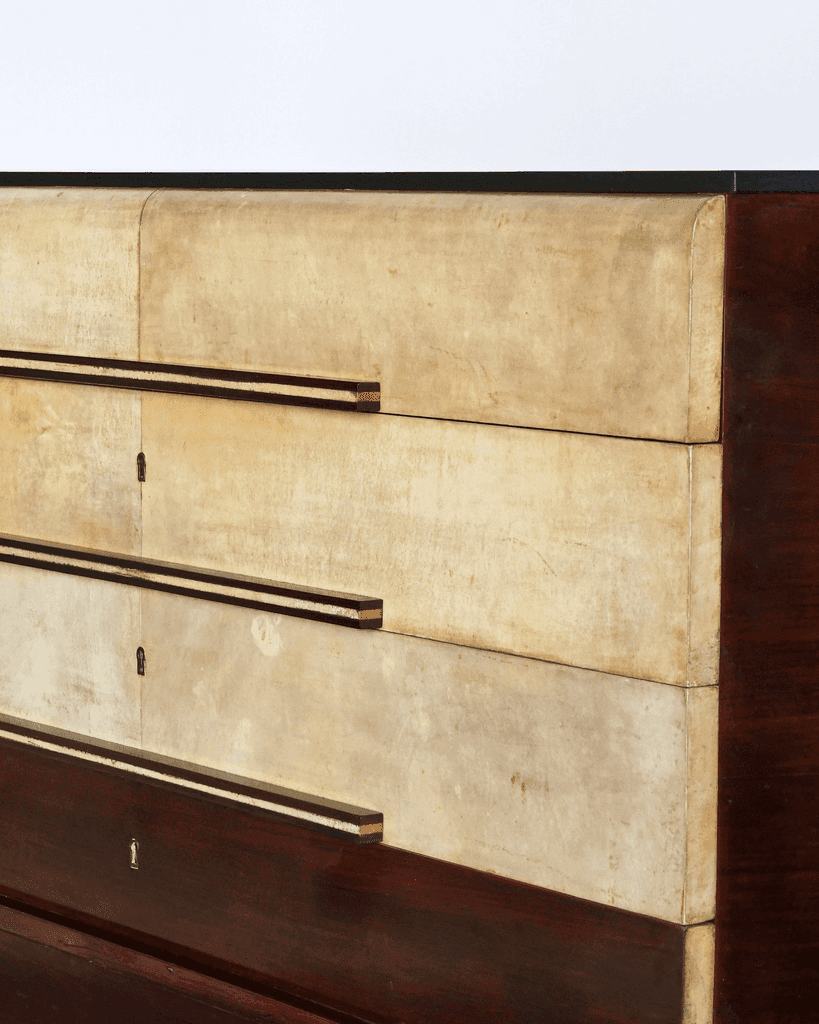 Italian Modernist C.1940s Vellum Chest of Drawers