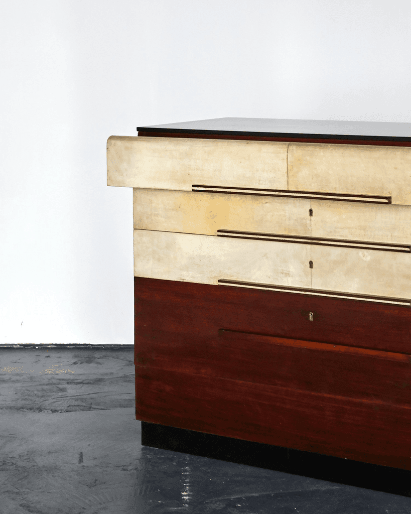 Italian Modernist C.1940s Vellum Chest of Drawers