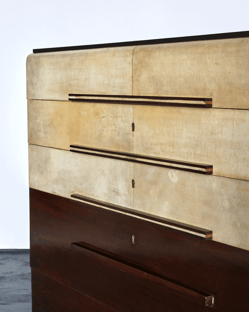 Italian Modernist C.1940s Vellum Chest of Drawers