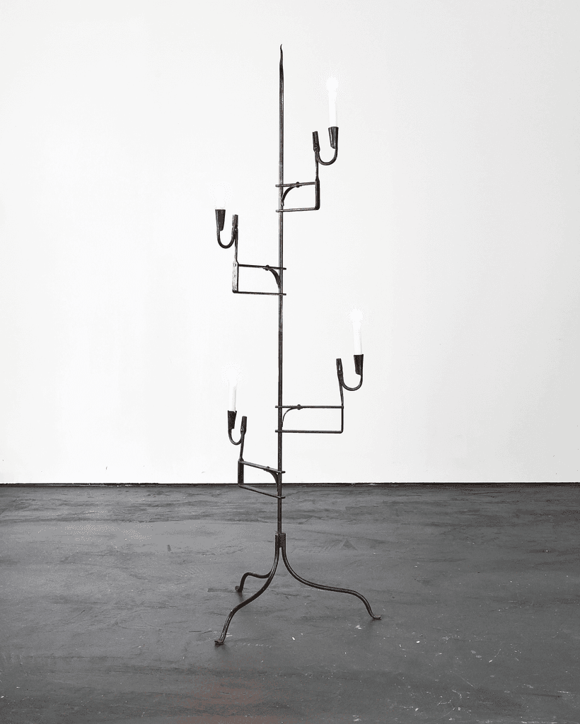 Unique XL Primitive French Rush Light/Candelabra