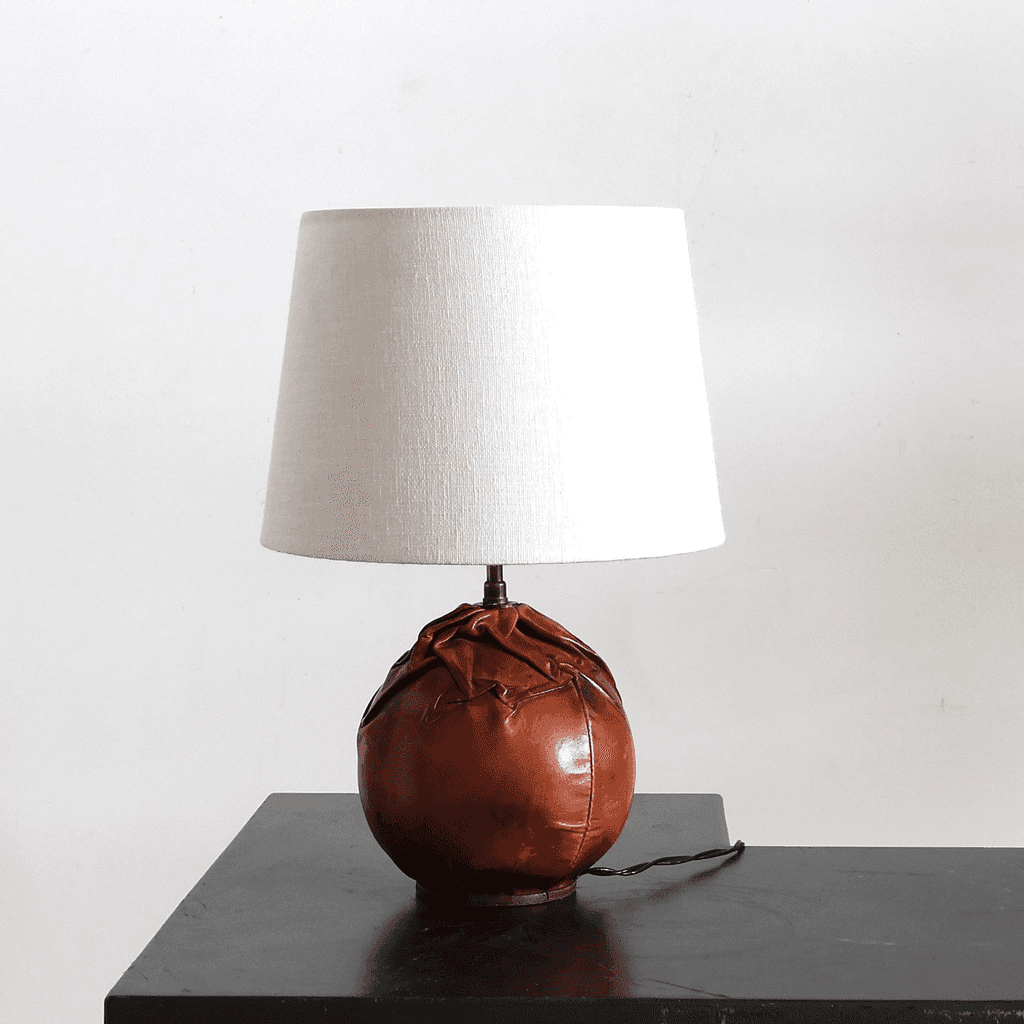 French C.1960s leather Table Lamp