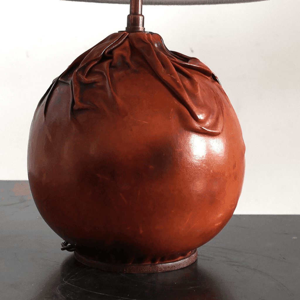 French C.1960s leather Table Lamp
