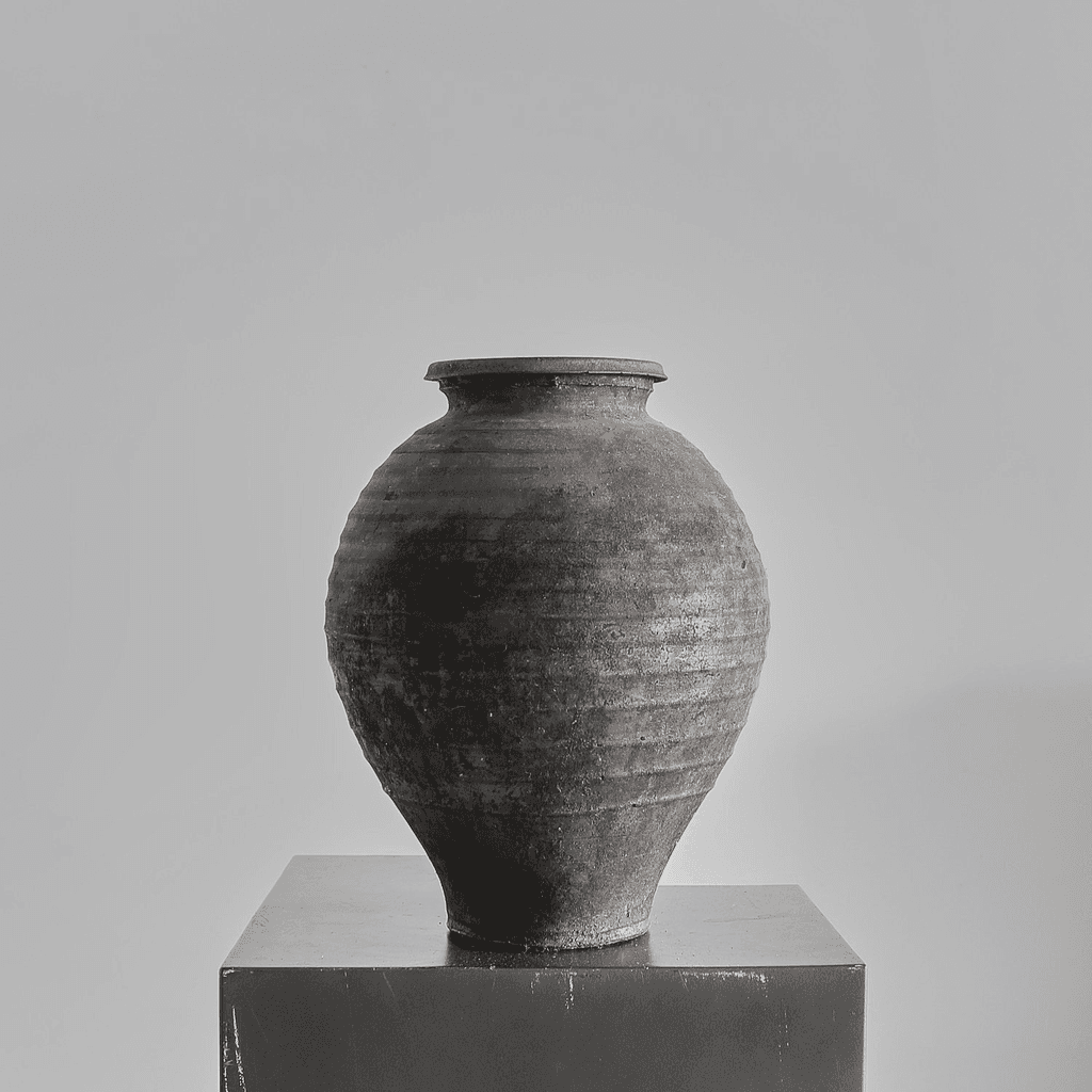 19Th C. Black Terracotta Portuguese Vessel