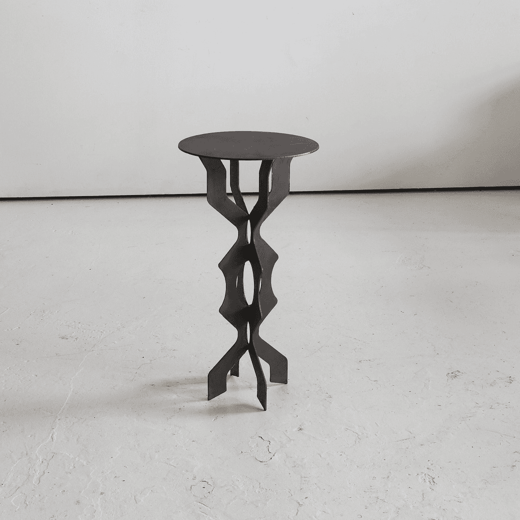 Northern Italian Cut Steel Side Table