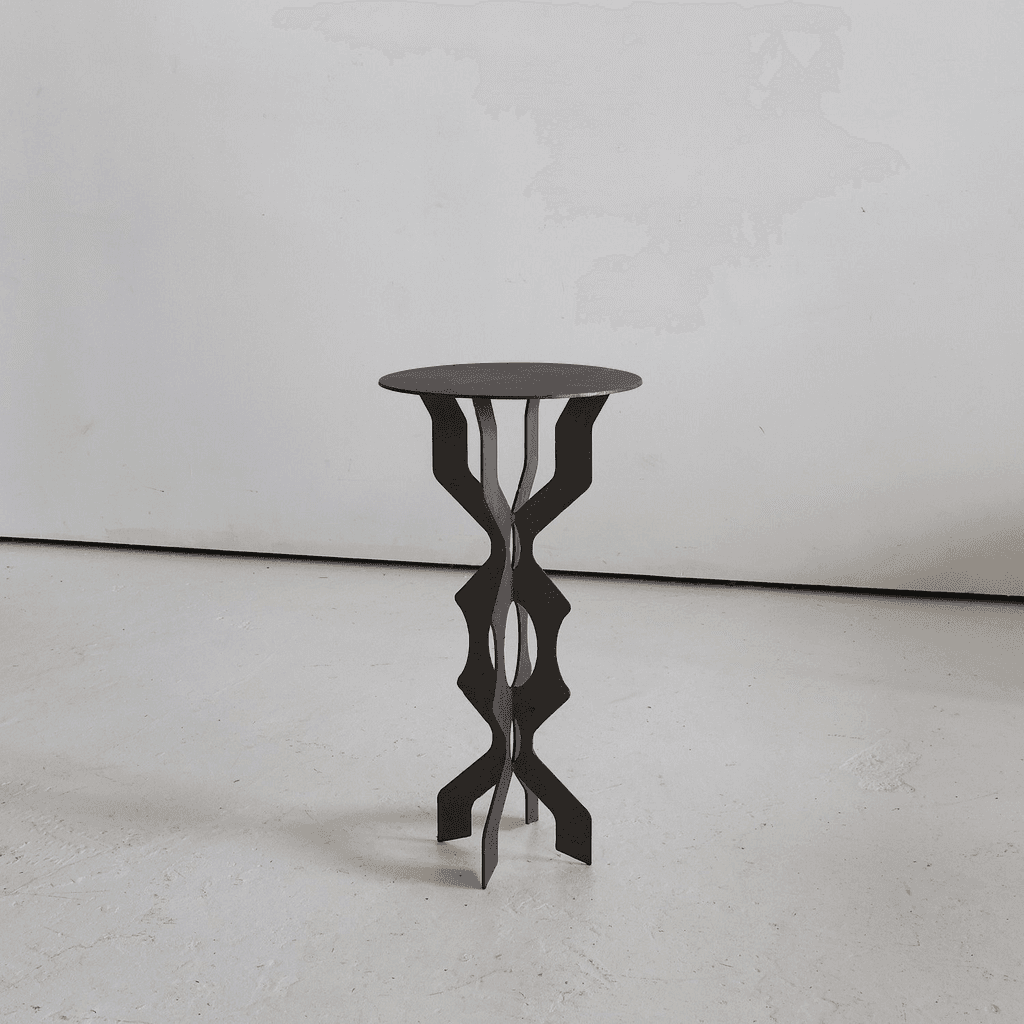 Northern Italian Cut Steel Side Table