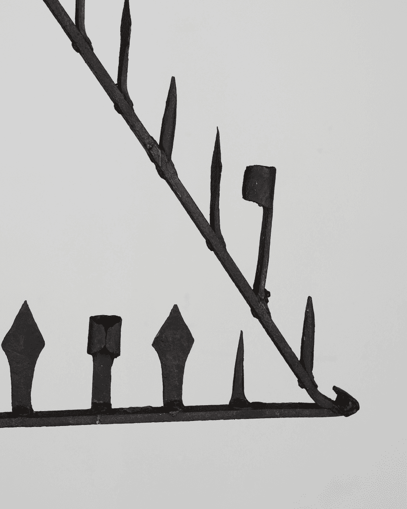 Primitive XL Late 17th C. Forged Iron Candelabra