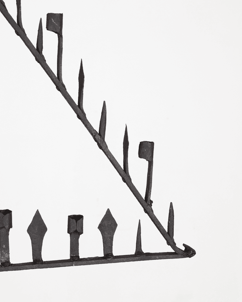 Primitive XL Late 17th C. Forged Iron Candelabra