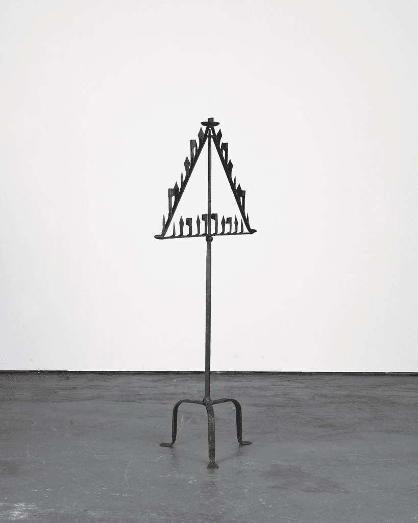 Primitive XL Late 17th C. Forged Iron Candelabra