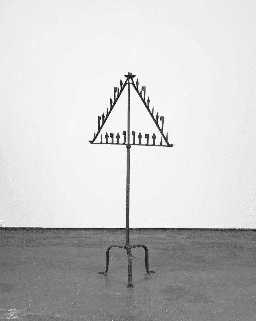 Primitive XL Late 17th C. Forged Iron Candelabra